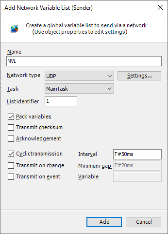 Network variables